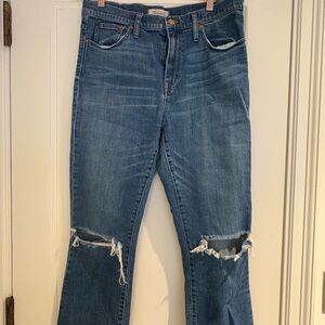Madewell Blue Distressed Jeans